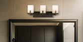 Home Deco Rockhill 22.07 in. 3-Light Black LED Bath Vanity Light Dark LED - Like New