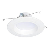 HALO RL Series 5/6 inch Recessed LED Retrofit Light, Selectable CCT (2700K-5000K) Integrated LED, Dim to Warm, White Retrofit Baffle Trim, 600 Lumens - Like New