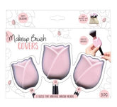 3- PC Makeup Brush Covers Pack (S,M,L - 3 Sizes Brush Heads)