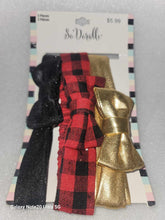 So Dorable 3 Pieces Baby Head Bands Black, Red and Gold