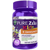 Vicks Pure Zzzs Kidz + Immunity Sleep Aids 0.5mg Melatonin Gummies 42 Ct Sleep Support Supplement