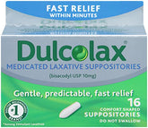 Dulcolax Laxative Suppositories, 16 Count