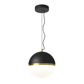 artika Nova 15W LED Large Ball Pendant Light Fixture for Kitchen Island, Black and Gold - 1100 Lumens, Tunable White Color Technology, No Bulb Required