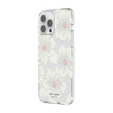 kate spade new york Protective Hardshell Case for iPhone 13 Pro Max - Hollyhock Floral Clear