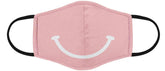 American Mask Group 2-Pack Reusable Washable Kids Cloth Face Masks - Unisex Face Covering with Adjustable Ear Loops - Dual Layer 100% Cotton - Soft & Breathable Fabric Face Mask - Coral Smiley
