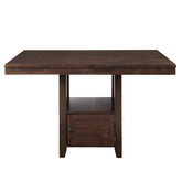 Steve Silver Co Yorktown Espresso 60-inch Counter Open & Hidden Storage-Seats Six, Brown Finish Table, 60 x 42 x 36