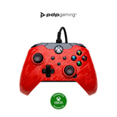 PDP Wired Game Controller - Xbox Series X|S, Xbox One, PC/Laptop Windows 10, Steam Gaming Controller - Perfect for FPS Games - Dual Vibration Videogame Gamepad - Red Camo/Camouflage - Like New