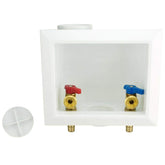 The Apollo Expansion PEX Washing Machine Outlet Box includes 1/2 in. Brass PEX-A