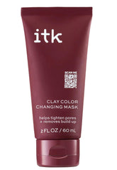 ITK Clay Color Changing Mask with Kaolin Clay |Deep Pore Cleanser + Pore Minimizer, Evens skin tone, 2 oz