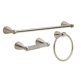 Foundations 3-Piece Bath Accessory Kit in Stainless Steel