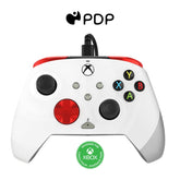PDP Gaming REMATCH Enhanced Wired Controller Licensed for Xbox Series X|S/Xbox One/PC/Windows, Mappable Back Buttons, Advanced Customizable App, Radial White/Red - Like New