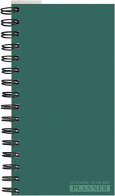 TF PUBLISHING July 2024 - June 2025 Sea Green Small Weekly Monthly Planner - 12 Month Academic Year Pocket Planner 2024-2025 - Durable Covers and Wire Binding - 3.5 in x 6.5in