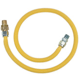 BrassCraft 1/2 in. MIP x 1/2 in. MIP x 48 in. Stainless Steel Gas Connector Safety+Plus2 Thermal Excess Flow Valve (106,000 BTU)