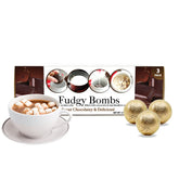 Doohickey Fudgy Bombs, Hot Chocolate Bombs Filled with Cocoa Mix and Marshmallows, Hot Cocoa Bombs Easy to Make, Super Chocolatey and Delicious Taste (3 Pack)