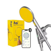 hai Smart Shower Head, Bluetooth Handheld Water Saving Showerhead with Adjustable High Pressure to Spa-Like Mist, Stainless Steel, Easy Installation, Customizable LED Lights, Citron, 1.8 GPM