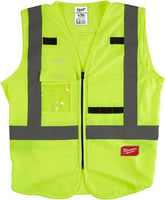 Milwaukee Polyester Safety Vest High Visibility Reflective Yellow L/XL