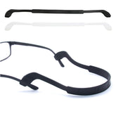 Glasses Strap Anti-Slip Silicone Eyeglass Strap Eyewear Retainers Sports Elastic Soft Sunglass Cord Holder for Men Women 2PCS(Black /White) - Like New