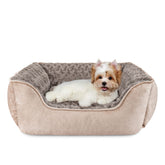 JOEJOY Rectangle Dog Bed for Large Medium Small Dogs Machine Washable Sleeping Sofa Non-Slip Bottom Breathable Soft Puppy Bed Durable Orthopedic Calming Pet Cuddler, Multiple Size, Beige - Like New