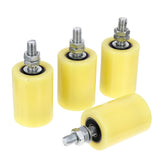 BUGUUYO 4pcs Pulley Electric Door Wheel Bearing Guide Roller Sliding Door Guide Slide Gate Guide Roller Gate Rollers V Guide Rollers Electric Gate Roller Nylon Rolling Guide Single Wheel - Like New