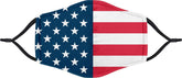 American Mask Group 2-Pack Reusable Washable Cloth Face Masks - Unisex Adult Face Covering With Adjustable Ear Loops - Dual Layer 100% Cotton - Soft & Breathable Fabric Face Mask - American Flag