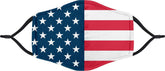American Mask Group 2-Pack Reusable Washable Cloth Face Masks - Unisex Adult Face Covering With Adjustable Ear Loops - Dual Layer 100% Cotton - Soft & Breathable Fabric Face Mask - American Flag