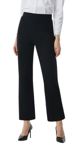 AFITNE Women's Yoga Dress Pants High Waisted Stretchy Work Pants Straight Leg Pull On Business Casual Crop Slacks with Pockets Comfy Formal Ankle Pants Black 29",S - Like New