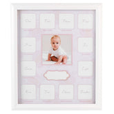 First Year Photo Moments 12 Months Baby Keepsake Frame Growth Record Photo Frame Expecting Parent Pink - Like New