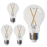 Feit Electric LED Clear A19 Medium Base Light Bulb - 40W Equivalent - 15 Year Life - 450 Lumen - 3000K Bright White - Dimmable | 4-Pack - Very Good
