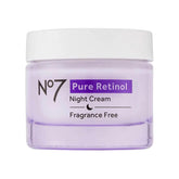 No7 Pure Retinol Night Cream - Collagen-Boosting Retinol Cream that Visibly Smoothes, Plumps & Firms Complexion - Dermatologist Approved & Fragrance-Free (1.69 Fl Oz) - Like New