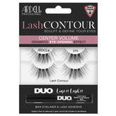 Ardell Lash Contour 370 Center Volume Dramatic Eye-Opening Effect with DUO Lash It Line It Adhesive Black, 2 Pairs