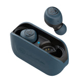 JLab Go Air True Wireless Bluetooth Earbuds + Charging Case, Dual Connect, IP44 Sweat Resistance, Bluetooth 5.0 Connection, 3 EQ Sound Settings Signature, Balanced, Bass Boost (Blue) - Like New