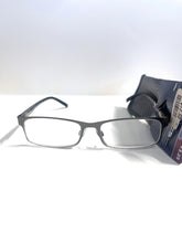 Foster Grant Simply Specs Reading Glasses Drew rectangular gunmetal +3.25