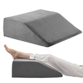 Bedluxe Leg Elevation Pillows, Leg Pillows for Sleeping, Cooling Gel Memory Foam Top, Wedge Pillow for Legs, Leg Wedges for Circulation, Swelling, After Surgery - Removable Cover (8 Inch, Grey) - Like New