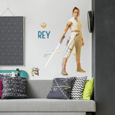 Roommates RMK4088GM Star Wars Episode IX Rey Peel and Stick Wall Decals, 28.06" x 45.68 ", brown, white, blue