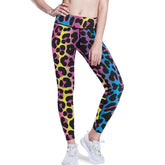 Yoga Pants for Women Colored Animal Leopard Skin High Waist Leggings Performance Workout Tights
