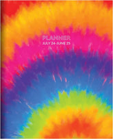 TF PUBLISHING July 2024 - June 2025 Tie Dye Medium Monthly Planner - 2 Page Spreads with Extra Large Calendar Grids and Planning Prompts - 12 Month Academic Planner 2024-2025 - 6.5 in x 8 in
