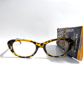 Foster Grant Simply Soecs reading glasses, animal print, Cora cat eye shape, brown red +2.00