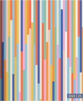 TF PUBLISHING July 2024 - June 2025 So Many Stripes Large Monthly Planner - 2 Page Spreads With Extra Large Calendar Grids and Planning Prompts - 12 Month Academic Planner 2024-2025 - 9 in x 11 in