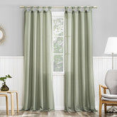 40"x96" No. 918 Light Filtering Semi-Sheer Hathaway Twist Tab Top Curtain Panel Sage Green