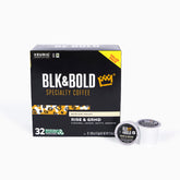 BLK & Bold Rise & GRND, Keurig Single Serve K-Cup Pods, Premium Medium Roast, 100% Arabica Beans, 32 Count