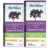 Herbion Naturals Elderberry Syrup, Healthy Immune System for Adults and Children (1 Year+), Honey Sweetened with Natural Raspberry Flavor, No Artificial Ingredients