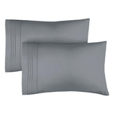 King Pillow Cases Set of 2 - Extra Soft, Hotel Quality Pillowcase Covers - Comfy Bedding for Women, Men, Kids & Teens - Machine Washable Pillow Protectors - 2 Piece - King Size Steel Blue Pillow Cover - Like New