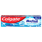 Colgate Max Fresh Toothpaste, Whitening Toothpaste with Mini Breath Strips, Cool Mint Toothpaste for Bad Breath, Helps Fight Cavities, Whitens Teeth, and Freshens Breath, 6.3 Oz Tube