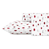 Betsey Johnson - Queen Sheets, Silky & Lightweight Bedding, Fade & Wrinkle Resistant (Love Lips)
