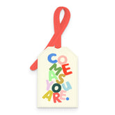 Luggage Tags for Suitcases - Slide-Out Bag Tag - Luggage Identifier - 3" W x 4.75" H x 0.125" D Without Strap - Come as You are by Studio Oh!