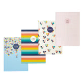 Pukka Pad, Carpe Diem 32 Page A6 4 Pack – Includes Plain, Lined, Dotted, and Planner Notebooks – Hearts