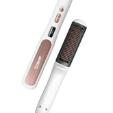 Conair Double Ceramic Straightening Brush, Heated Hair Straightening Brush for Smooth Shiny Hair, V-Shaped Heat Bristles for Closer Contact with Hair - Like New
