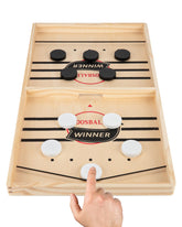 Kongwal Large Sling Puck Game, Foosball Winner Board Game, Wooden Hockey Table Game, Fast Paced Slingshot Game Board, Rapid Sling Table Battle Speed String Puck Game for Kids Adults & Family Party - Like New
