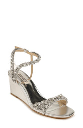 Badgley Mischka Gali Crystal Embellished Evening Wedge