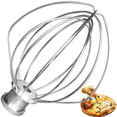 K45WW Full Stainless Steel Wire Whip for KitchenAid, Attachment for Kitchen aid 4.5 and 5-Quart Tilt-Head Stand Mixer,Whole Body Food Grade Stainless Steel, Healthier, Rust free, More Durable - Like New
